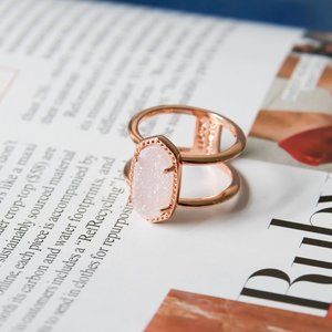 Elyse Silver Ring In Iridescent Drusy size 7